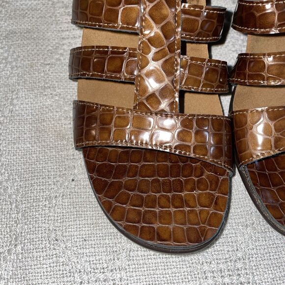 SAS Women’s Strappy Sandals Size 8.5 M Brown Leather Outdoors Going Out Party - Picture 8 of 12